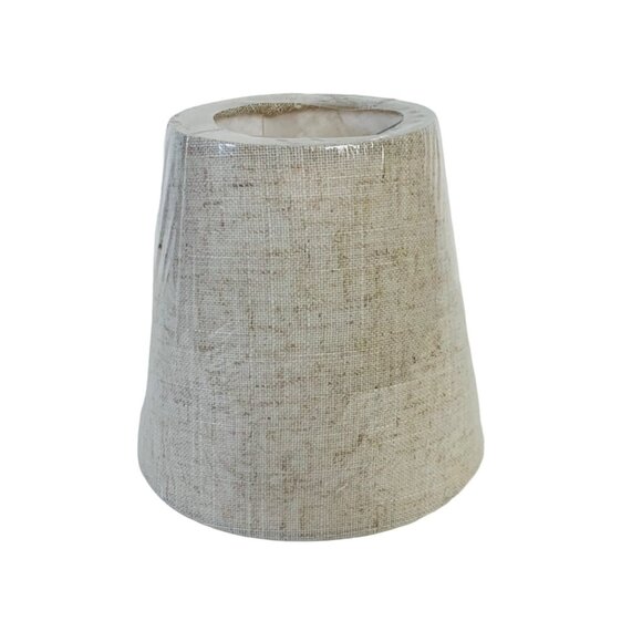 Linen Lampshade Beige Fabric Barrel Empire Shade 5.5" Chandelier Welcome Light - Picture 1 of 10